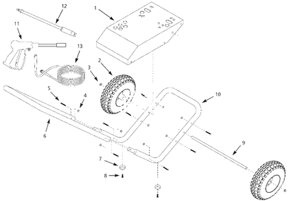 Assembly Parts Diagram and Parts List for PW3020  Campbell Hausfeld Pressure Washer